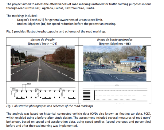 Análisis de efectividad de calmado de tráfico en varias travesías PO - imagen1